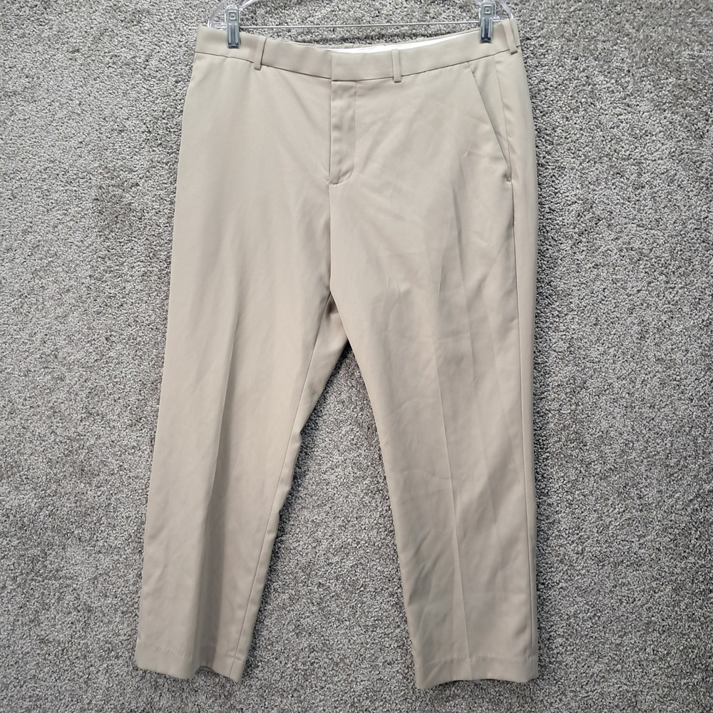 Perry Ellis Portfolio‎ Folio-Flex Mens Modern Fit Tan Khaki Dress Pants 34x29